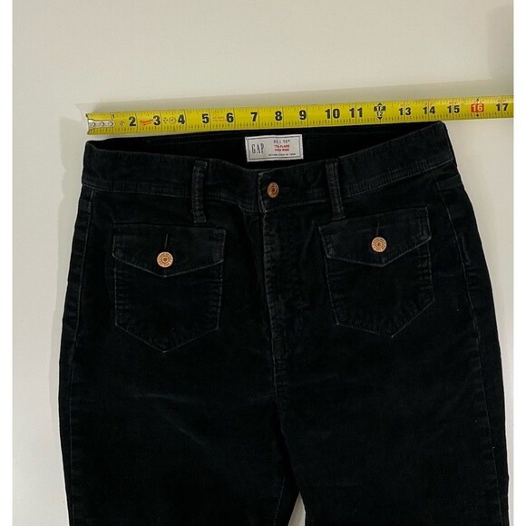 GAP Womens Soft Vintage Flare Corduroy Pants Black Size 10/30R Stretch High Rise - Picture 5 of 8